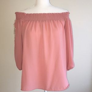 New Papaya Off Shoulder Top - Large